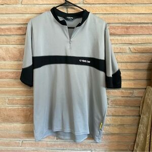 Men’s IQ Pearl Izumi Half Zip Short Sleeve Cycling Shirt Gray Large